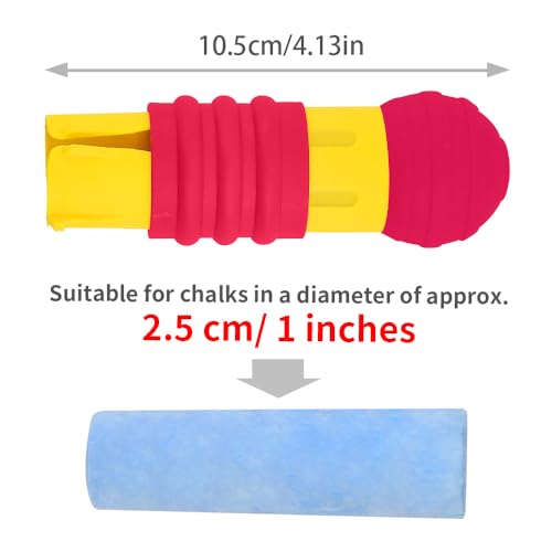 5 Pieces Railroad Chalk Holder Plastic Sidewalk Chalk Holders Colored Adjustable Chalk Clip Holder for Teachers Students Office
