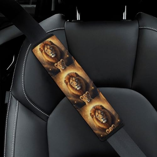 Soft Padded Seat Belt Shoulder Pad for Elderly Support, Stroller Pushchair High Chair, 2 Pack Lions Lion Cub Shoulder Harness Cover Neck and Shoulder Support - color: Pattern 772