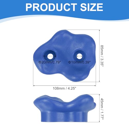 PATIKIL Rock Climbing Holds, Climbing Rock Wall Grips Play Set - color: Blue, size: B-Large