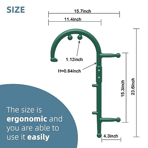 KEINE MARKE Trigger Point Massage Tool Body Deep Tissue Handheld Back, Neck, Shoulder, Leg and Feet Massager Rod, Muscle Release Tool Self Massage Hook Cane for Women & Men - color: Green