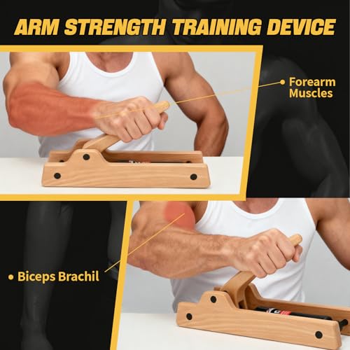 tonchean Workout Armwrestling Training Equipment | with adjustable hydraulic resistance (levels 1-12), portable, for home, gym, office