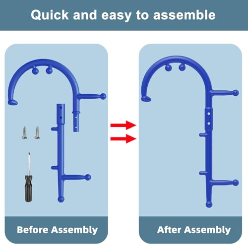 KEINE MARKE Massage Trigger Point Cane Body Deep Tissue Handheld Back, Neck, Shoulder, Leg and Feet Massager Rod, Muscle Release Tool Self Massage Hook Cane for Women & Men (Upgraded Blue) - color: 03-blue