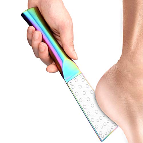 Pedicure Foot File Callus Remover, Double-Sided Scrubs Stainless Steel Foot Rasp Professional Dead Skin Callus Accessories for Wet and Dry Feet - size: 1 Count (Pack of 1)