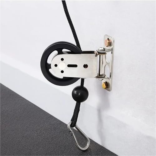 U Groove Stainless Steel Wall Pulley Fitness Wall Mount Rotating Pulley for Home Gym Strength Training Mute Bearing Wheel Home DIY Cable Machine for LAT Lift(Nylon sheave) - color: Nylon sheave
