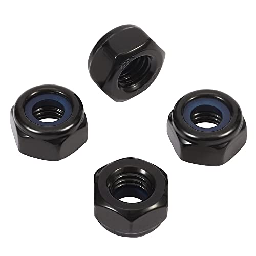 5/16-18 Nylon Insert Hex Lock Nuts Locknuts, 304 Stainless Steel 18-8, Black Oxide, 25 PCS - color: Black, size: 5/16-18