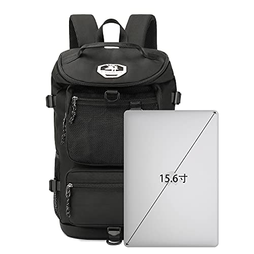 Kalesi Gym Duffle Bag Backpack 4-Way Waterproof with Shoes Compartment for travel Sport Hiking laptop (Black) - color: Black
