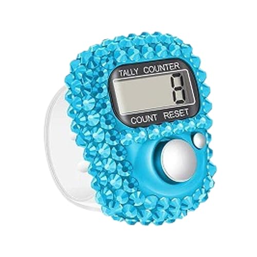 Finger Counter - Finger Tally Counter | Finger Clicker Counter | Portable Lap Counter | LCD Digital Display Tally Counter | Hand Clicker Counter Ring for Coaching, People, Fishing