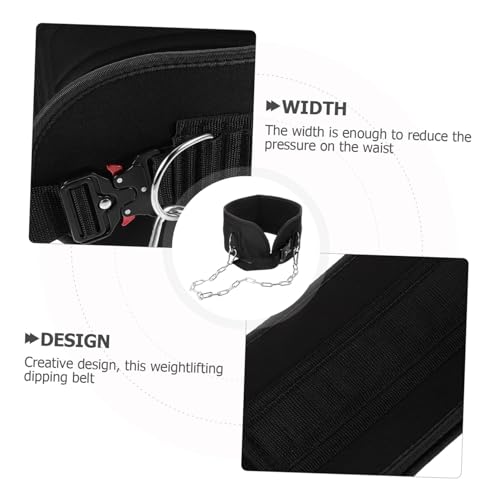 GALPADA Thickened Weightlifting Belt with Detachable Chain for Bodybuilding Powerlifting Gym Accessories Men and Women Heavy-duty Waist Support for Running Hiking Climbing Yoga and