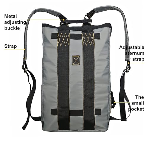 Military Tactical Backpack with Parachute Buckles, Nylon Daypack | Built for men and women for travel, outdoor hiking, camping, trekking, climbing, college, and daily carry - color: Grey