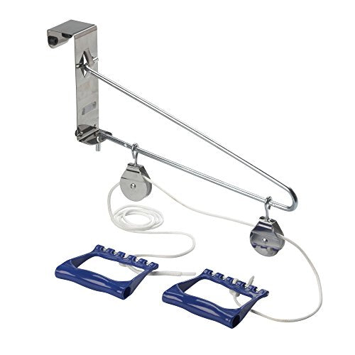 Drive Medical 13005 Overdoor Exercise Pulley System | Exercise Pulley System Mounts Over Door for Convenient At-Home Shoulder and Arm Therapy and Rehabilitation