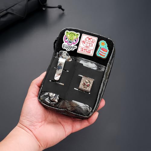 TACTICAL GEEK EDC Compact Waist Pocket Pouch, Multi-Purpose Molle EDC Pouch Gadget Organizer (E2.0-Black Camo) - color: E2.0-Black Camo