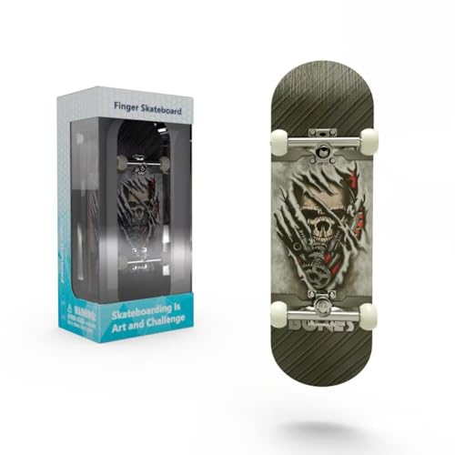 Wooden, pro Fingerboard 29mm Mini handboard、Premium Fingerboard Ideal for Dexterity maneuvers (Human Skeleton) - color: Human Skeleton