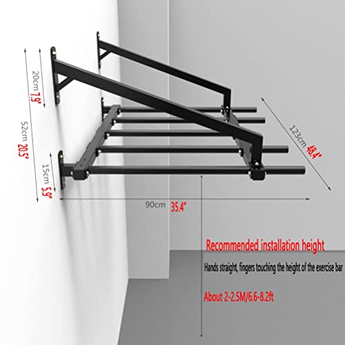 Wall-Mounted Pull-Up Bars/Climbing Frames, Home Gym Corridor Steel Exercise Bars, Multifunctional Strength Training Equipment