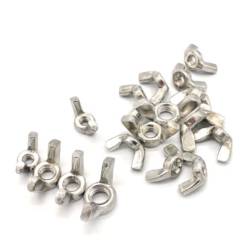 28 Pcs 4 Sizes 5/16",1/4",3/16"(10#), 5/32"(#8) Wingnuts, 304 Stainless Steel Wing Nuts Fasteners Parts Butterfly Nut, Hand Twist Tighten Hardware Nuts Butterfly Wing-Nut Assorted Kit - size: 304 Stainless Steel-4 Sizes-28Pcs
