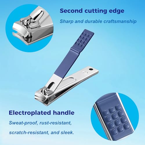 Nail Clippers Set, 10 PCS Professional Manicure Set and Pedicure Kit with Travel Case,Stocking Stuffers, Christmas Gift for Men and Women - color: Blue