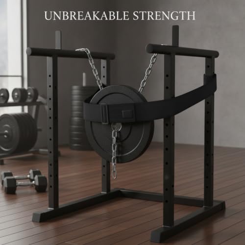 Weighted Dip Belt with Iron Chain for Pull Ups and Dips, Heavy Duty Strength Training Attachment (1 PC) - size: 7.87 x 0.79 x 0.79 in