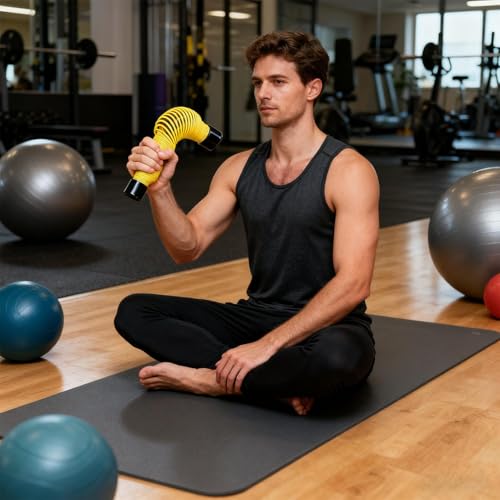 Grip Strength Trainer Hand Spring Strengthener | Spring Grip Training Tool for Home Gym Office Athletic Practice Workout Climbing - color: Yellow