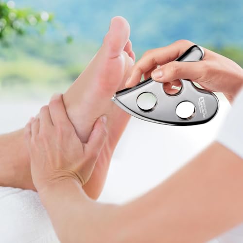 Professional Muscle Scraper Tool – Medical-Grade 304 SS IASTM & Gua Sha Scraping Tool – Ergonomic Fascia Mobilization Instrument for Soft Tissue Massage & Manual Bodywork – Emollient Balm Included - color: Original Tool