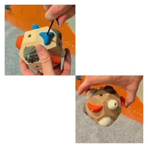 MUSM Wooden Handcrafted Boulder Block Climbing Hold Strength Training for Grip Power Precision Functional