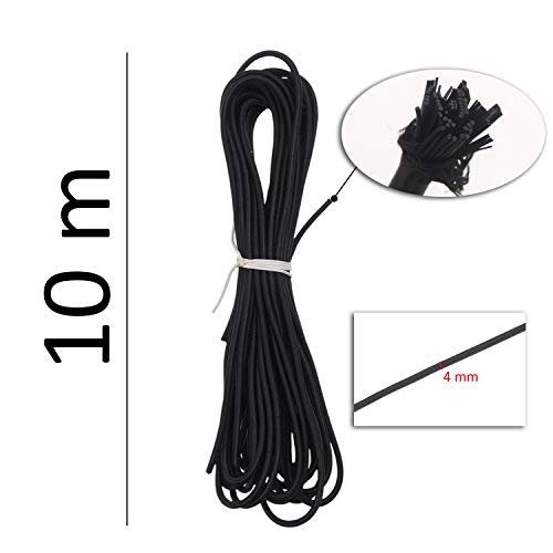 Kare & Kind 30 Pcs Plastic Cord Locks & Elastic Bungee Cord - Single Hole and Double Hole Drawstring Stoppers - Use for Shoelace, Clothing, Bag, Backpack, Camping Equipment - for DIY, Crafting, Gift