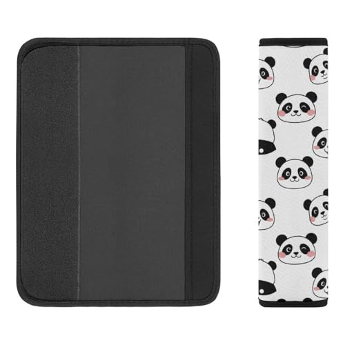 2 Pack Pandas Animal Car Seat Belt Pad Breathable Shoulder Harness Cover for Adult Use, Stroller Pushchair High Chair, Pressure Relief - color: Pattern 913