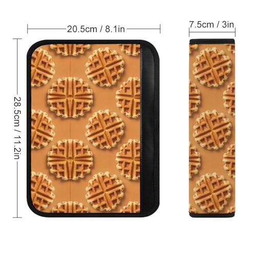 Soft Padded Car Seat Belt Pad for Child, Most Cars, 2 Piece Waffles Tortilla Seat Belt Cushion Comfortable Driving - color: Pattern 777