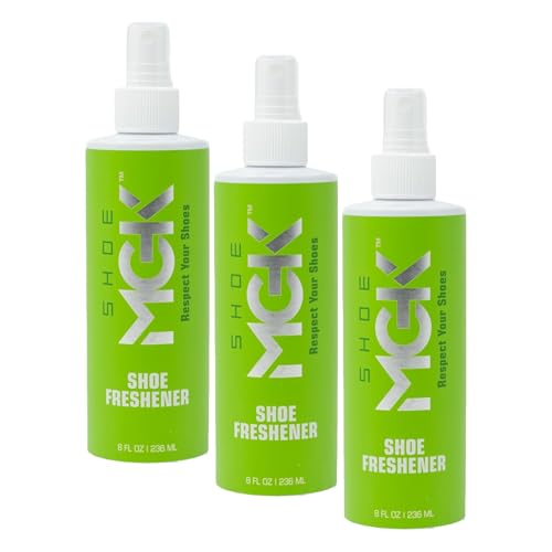 Shoe MGK Shoe Freshener - Deodorizer Eliminates Odors from Smelly Sneakers, Athletic, Work Shoes (Pack of 3) - size: 8 Fl Oz (Pack of 3)