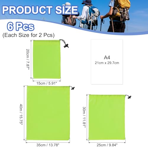 Drawstring Bag with Toggle, Stuff Sack String Waterproof Travel Storage Bags Cinch Stuff Pouch -Fitting for Yoga - color: Light Green