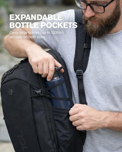 Tolaccea Travel Laptop Backpack 32L, TSA Friendly Flight Approved Computer Work Business Bag, Water-resistant Carry on Luggage, Durable Casual Daypack College Rucksack for Men Women - color: Black