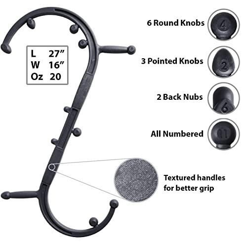 Body Back Buddy Elite FSA Eligible Trigger Point Massage Tool, Neck and Back Massager Handheld, Manual Self Massager, Massage Cane, Muscle Knot Remover with Instructions, 2-Pack Bundle (Black) - color: Black, size: Elite Bundle