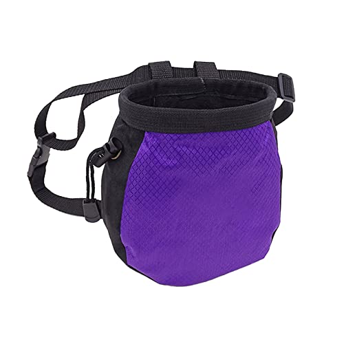 Climbing Chalk Bags,No Leak Rock Climbing Strawstring Bag - color: Purple