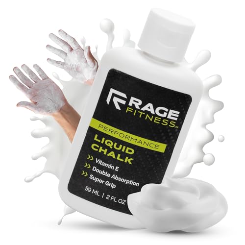 Rage Fitness Gym Liquid Chalk, Magnesium Carbonate Athletic Chalk for Excellent Grip, Gym Workout Grip Chalk, Weightlifting, Gymnastics - size: 59 mL
