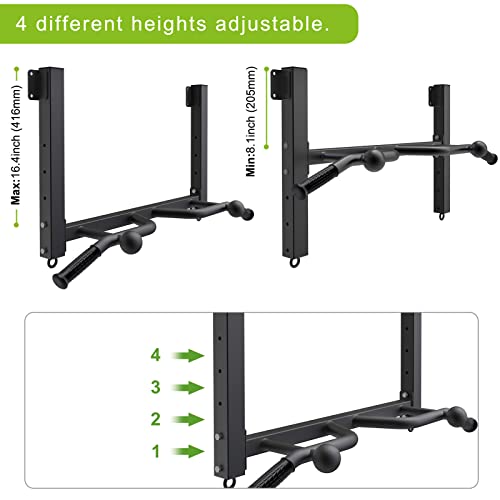 Kipika 32" Ceiling Mounted Pull Up Bar - Heavy Duty, Highly Adjustable, Multifunctional Chin Up Bar - Home Gym System with Punching Bag Hanger and Resistance Bands Training - color: Joist Pull Up Bar with Ball