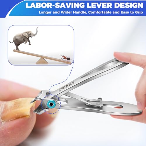 Toenail Clippers for Thick Toenails for Seniors | Heavy Duty Nail Clippers for Men Thick Ingrown Nails with Wide Jaw, Slanted Curved Large Fingernail Ingrown Toenail Clippers - size: Large