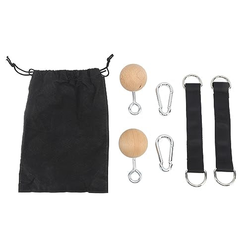 Pull Up Ball, Wooden Rock Climbing Holds Training Set Arm Strength Trainer Pull Up Ball for Home Workout, Practical Gym Accessory