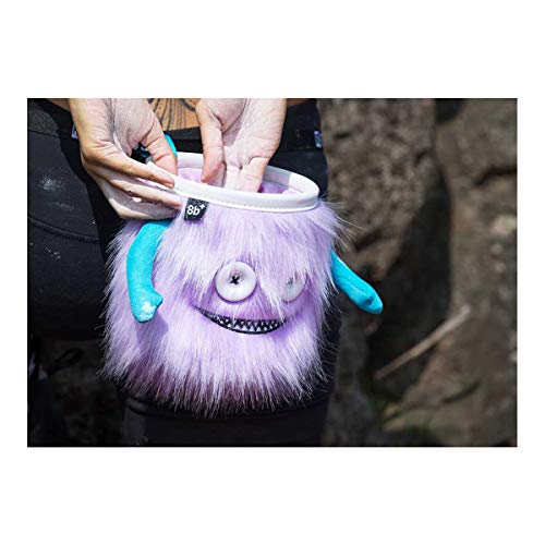 8BPLUS Chalk Bag for Rock Climbing and Bouldering, Chalk Pouch incl Belt & Biner – Cute Funny Character Design, Wide Opening, Gear with Personality, Gift for Climbers - style: LILLY