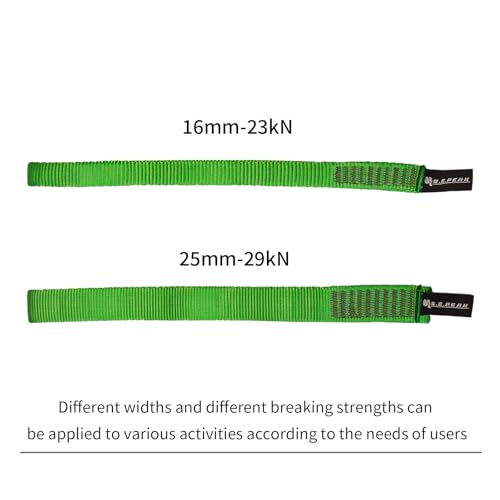 SEPEAK 25mm Nylon Tubular Webbing 1-Inch, 29kN/6520lbs, UIAA Certified Webbing Straps - color: Green, size: 120cm / 48inch | Pack of 1