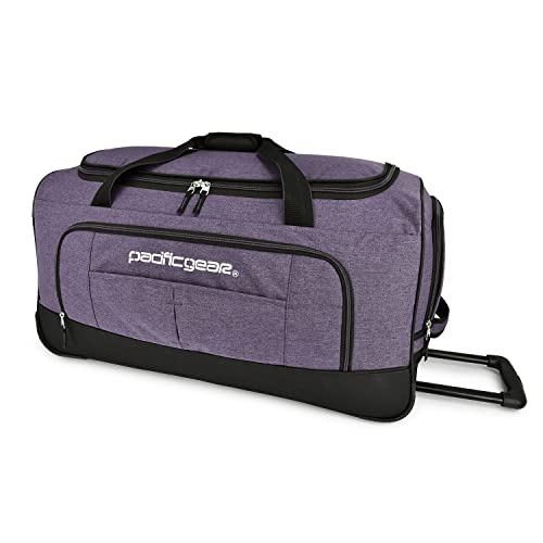 Pacific Gear Duffel Bag with Rolling Wheels - color: Purple, size: 30 inch