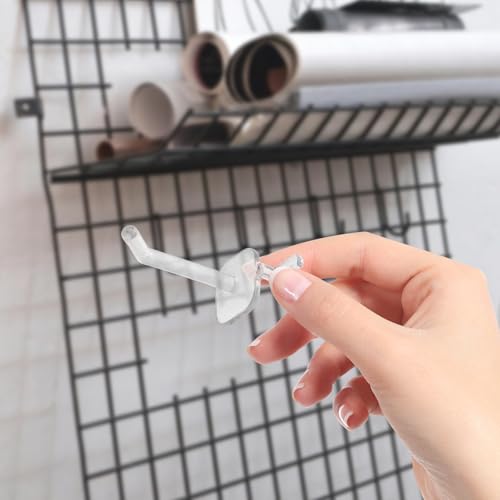 50pcs Small Plastic Pegboard Hooks 5cm for Tool Hanging Board, Wall Pegs for Hanging Tools, Garage and Workshop Storage Organizer Accessories