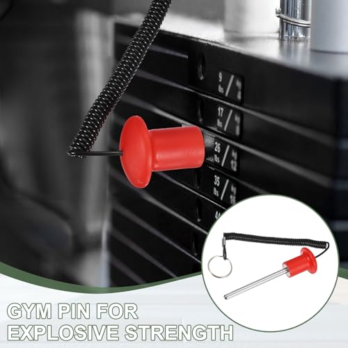 Gym Pin Weight Stack Pin Strength Training Lifting Equipment Replacement with Pull Rope Fitting for Club - color: Yellow, size: 0.3 x 3.9 Inch
