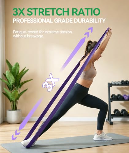 Resistance Bands for Working Out, 5-Levels Exercise Band Set, Pull Up Assistance Bands-Strength Training Physical Therapy Stretching Women Men Home Gym