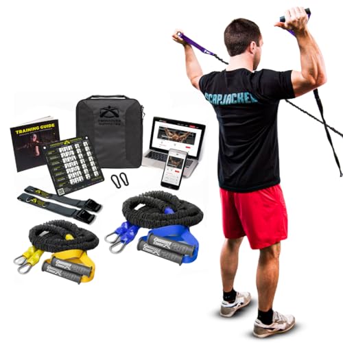 Crossover Symmetry Shoulder System Includes Two Sets of Resistance Bands Attachments Training Guide Exercise Chart Online Workouts for Home Fitness Rehab Rotator Cuff Exercises - style: Elite Door Belts