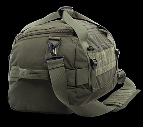 Tactical Duffle Bag MOLLE Gear Bag Carry on Travel Duffel Bag. Ideal for Hunting, Shooting Range, Law Enforcement, Camping, Travel. 35L - color: Olive Drab