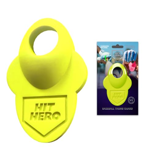 Baseball Thumb Guard, Batters Batting Grip, Finger Guard, Accessory, Batting Protection, Reduce Bat Sting, Hitter, Tool, Bat, Hitting Accessory - color: Neon Lemon