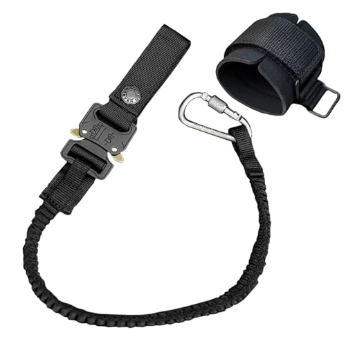 Tactical Tool Lanyard with Quick-Release Buckle, Retractable Tether for Safety Fall Protection with Screw Lock, Multi-Function Tool Lanyards for Hand Tools、Pistol、Belt or MOLLE