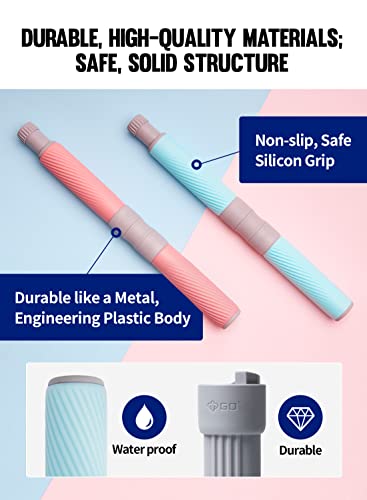 GD Twist Grip Adjustable Resistance Bar for Wrist Strength, Relieves Tendonitis Pain & Improve Grip Strength, Forearm Strength Trainer, Hand Exerciser Bars, Wrist and Elbow Strengthener, Multi-Flex