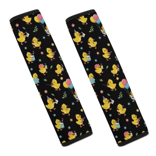 Universal Fit Seat Belt Shoulder Pad for Adult Use, Most Cars, 2 Pack Black Yellow Duck Harness Pads Strap Pressure Relief - color: Pattern 362