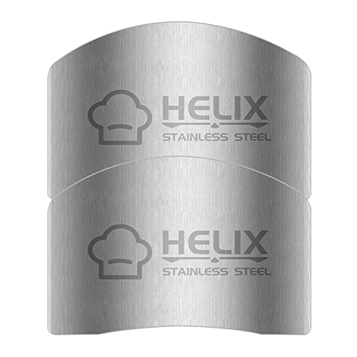 Finger Guard - Stainless Steel Knife Cutting Protector for Single & Double Finger (Silver) - color: Silver 2 single finger