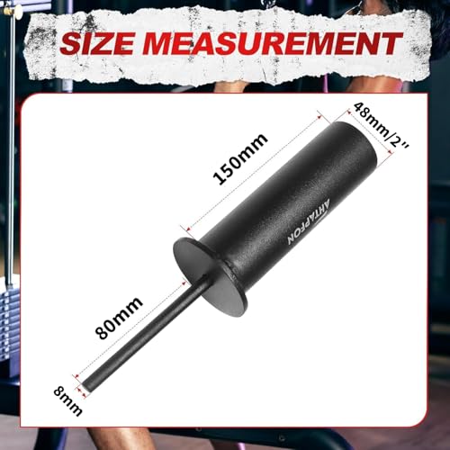 AHTAPFON Weight Stack Pin with 1 x Spring Collar,Weight Extender Pin,Fits Add 2" Weight Plates for Cable Machine,Fitness Equipment for Home Gym - size: 8×80mm-150mm-Rod