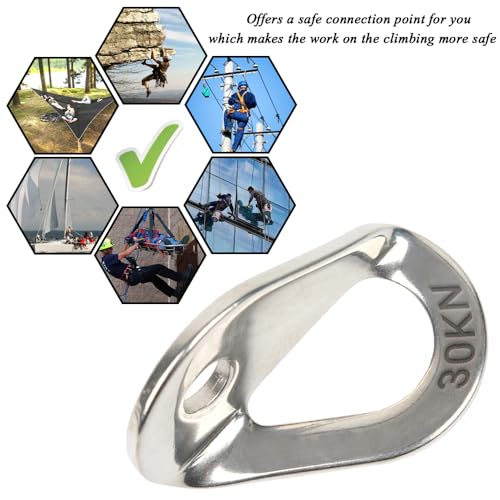 Climbing Bolt Hanger - Stainless Steel Rock Climbing Anchor Bolt Outdoor Gear Rescue Hammock Installation, Fits for Bolt, 2PCS - size: 30KN, style: M8